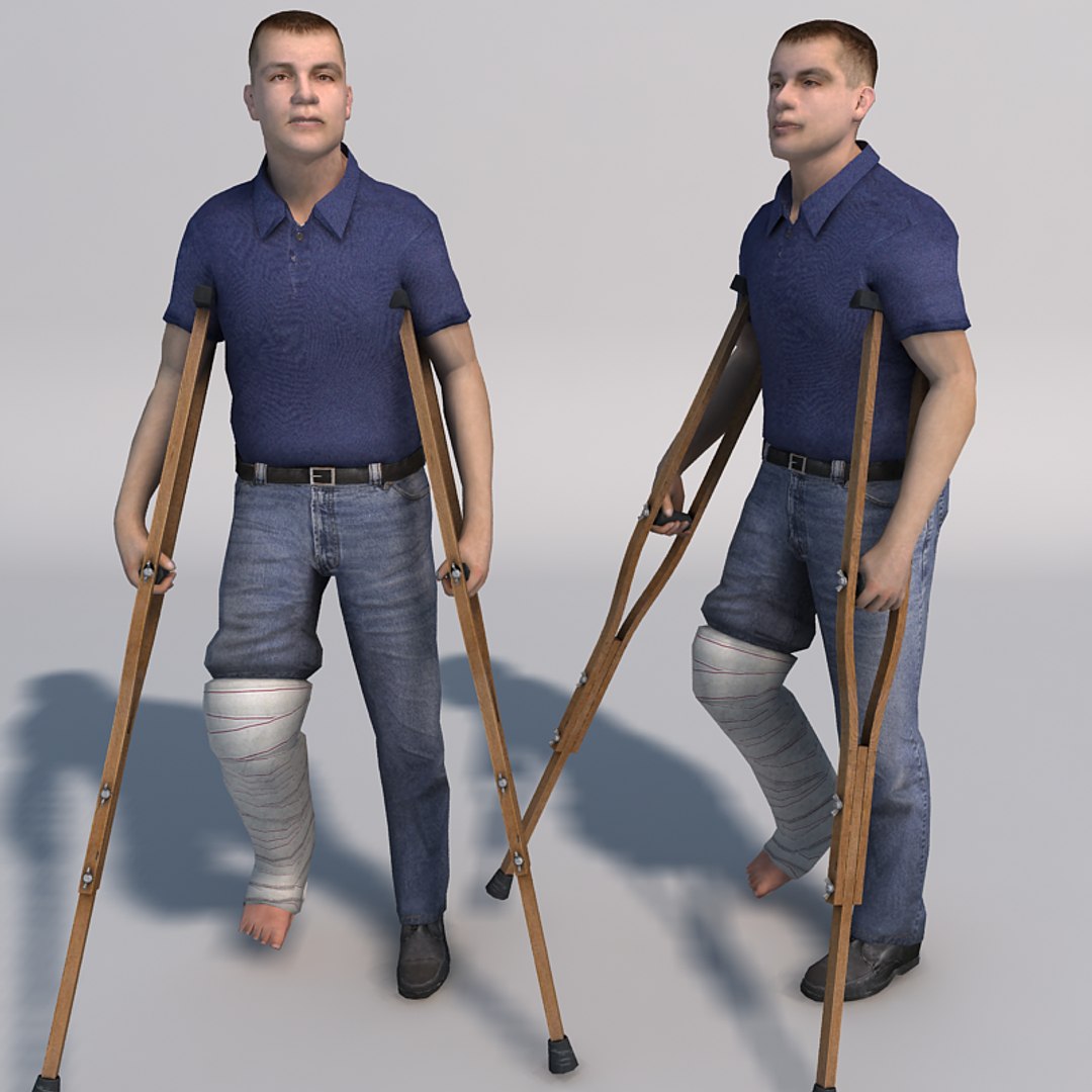 3d model injured man