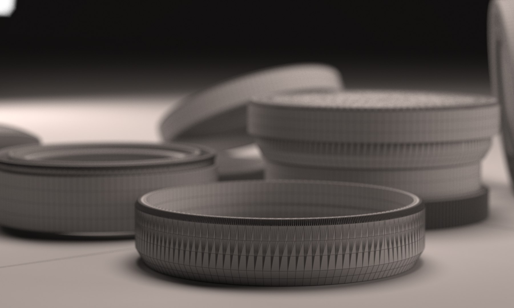 3d Model Of Macro Lens 58 Mm