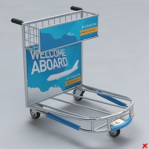 airport cart 3d model