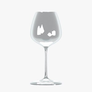 Transparent Empty Wine Glass model