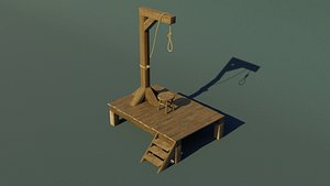 wooden gallows 3D model