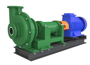centrifugal water pump 3D