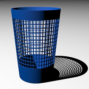 paper waste basket 3d model