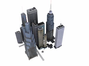 3D house city pack model