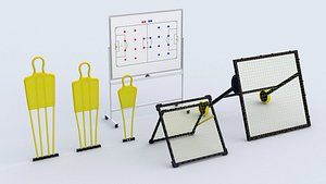 3D model rebounders mannequins soccer