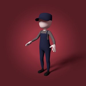 3D cartoon mechanic