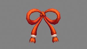 Red knot - bowknot 3D model