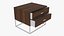 Side Table with HPL Brown Texture