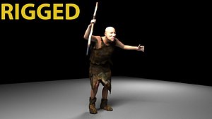 caveman neanderthal character 3D model