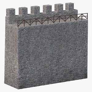 Medieval Wall Segment 02 3D model