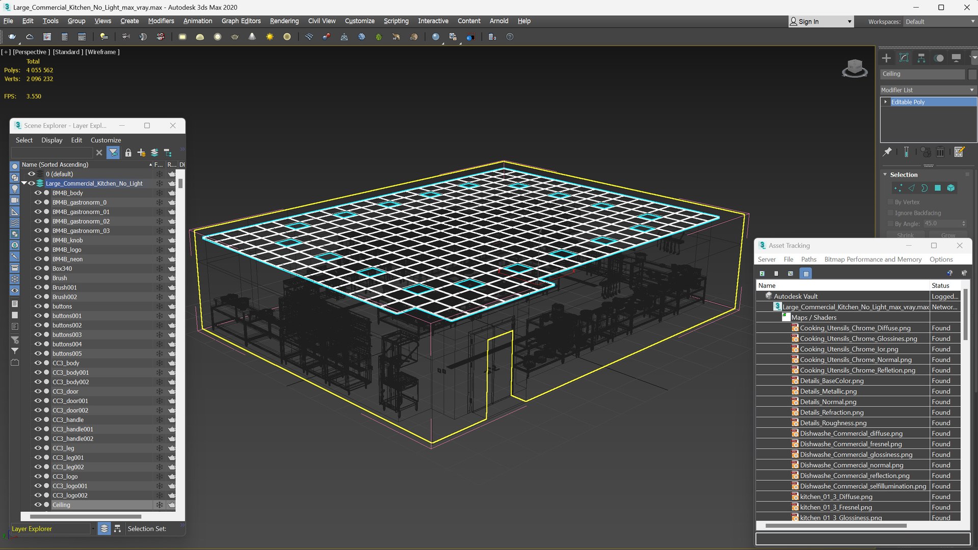 3D Large Commercial Kitchen No Light model https://p.turbosquid.com/ts-thumb/5r/RjKYNQ/5Z/largecommercialkitchennolightvray3dmodel031/jpg/1729712969/1920x1080/fit_q87/07e70561d39e5e124e442f2d74e7c03d683be39d/largecommercialkitchennolightvray3dmodel031.jpg