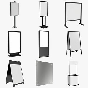 3D model Mockup Stands PBR