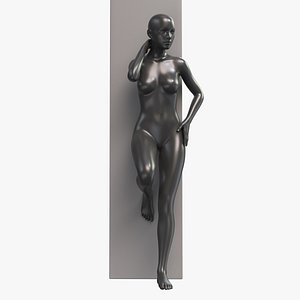 3D Mannequin Female 001 Pose 07 model