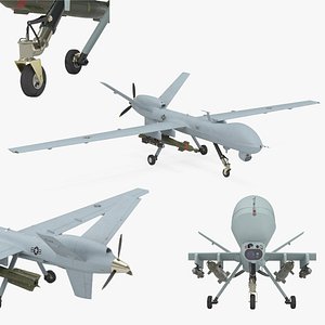 General Atomics UAV MQ-9 Reaper Military Aircraft Drone 3D model
