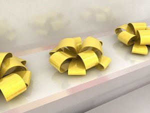 3d model of ribbon bows