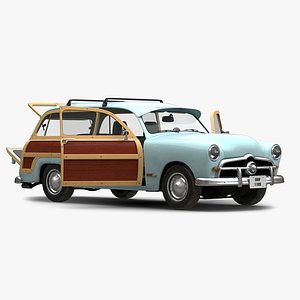 generic retro car 2 3d model