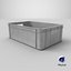 Gray Plastic Storage Industrial Container