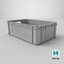 Gray Plastic Storage Industrial Container