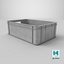 Gray Plastic Storage Industrial Container