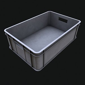 Plastic Storage Industrial Container 3D
