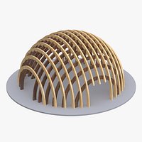 Interlocking Parametric Wooden Dome Pavilion 1