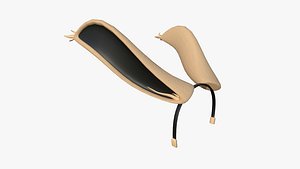 Furry Ears Tiara I04  Beige - Headband Character Design 3D model