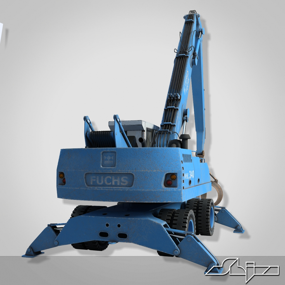 fuchs industrial excavators mhl 3d 3ds