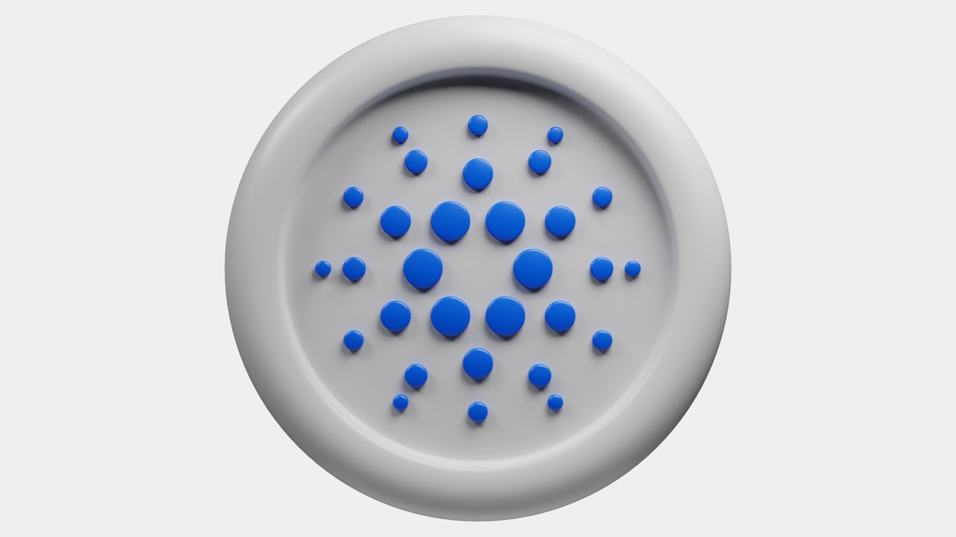 3D Cardano Or ADA Silver Coin With Cartoon Style - TurboSquid 1978046