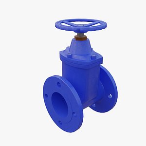 3D gate valve model