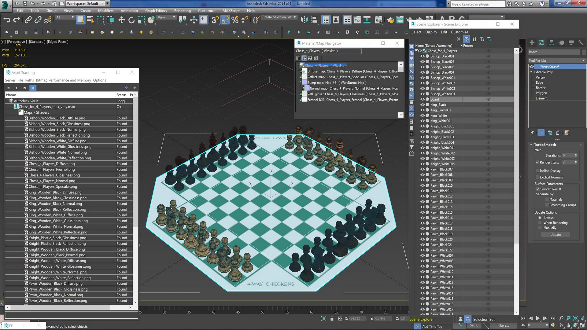 3D model Chess for 4 Players - TurboSquid 2003943