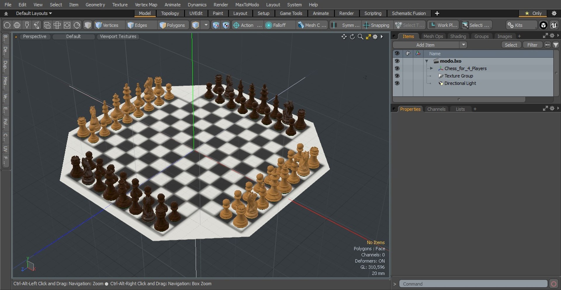 4 Player chessboard by Bryan, Download free STL model