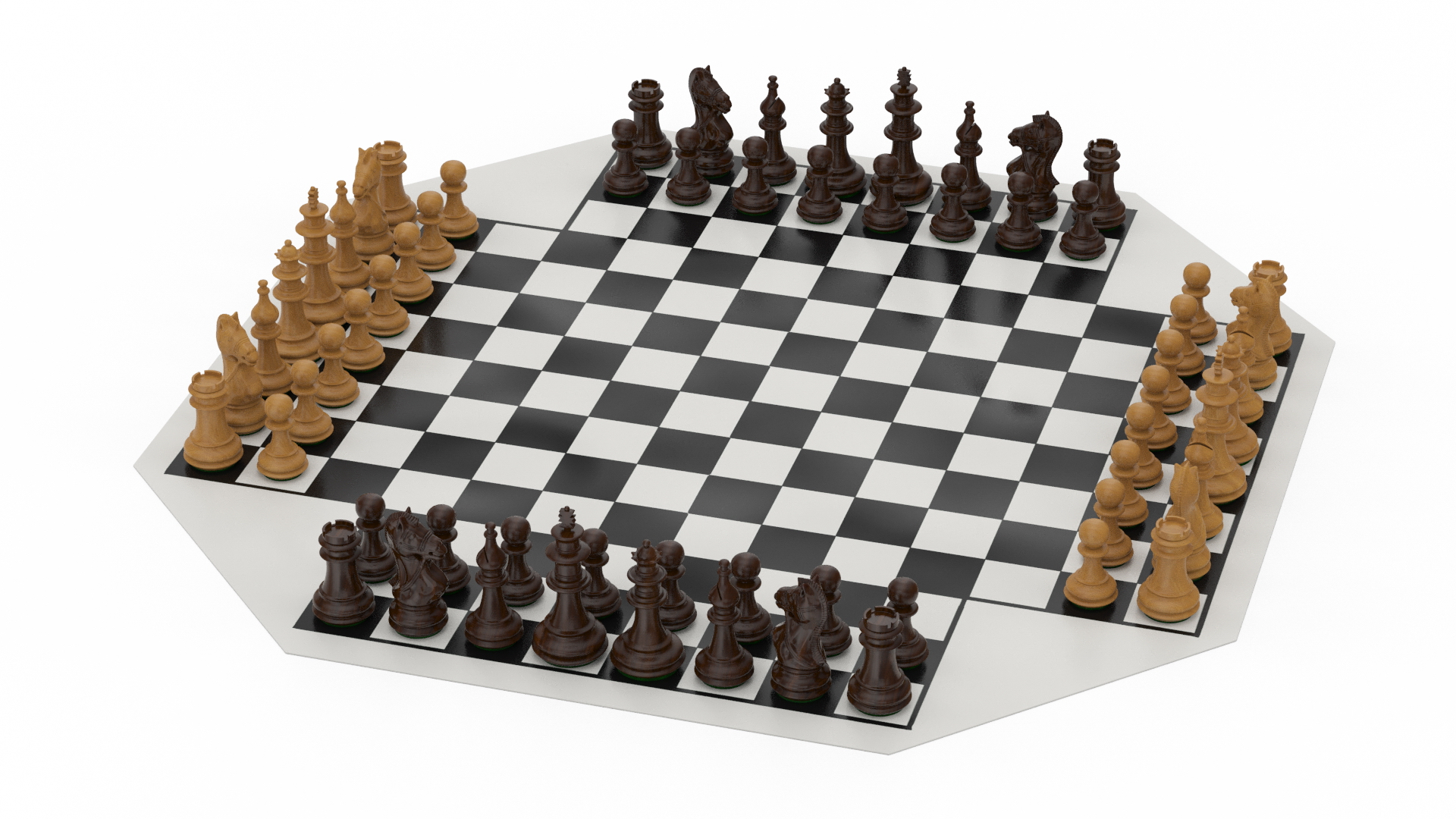 Four-player chess, 3D CAD Model Library