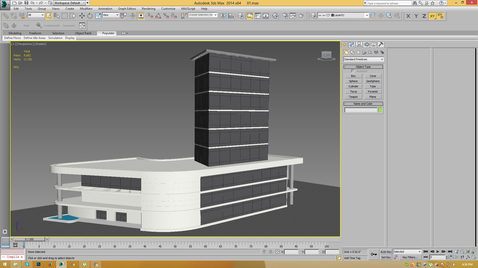 Commercial Building 3ds