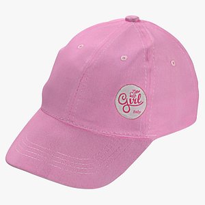 3D Girl Cap Pink 01