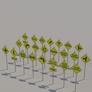 Yellow Street signs