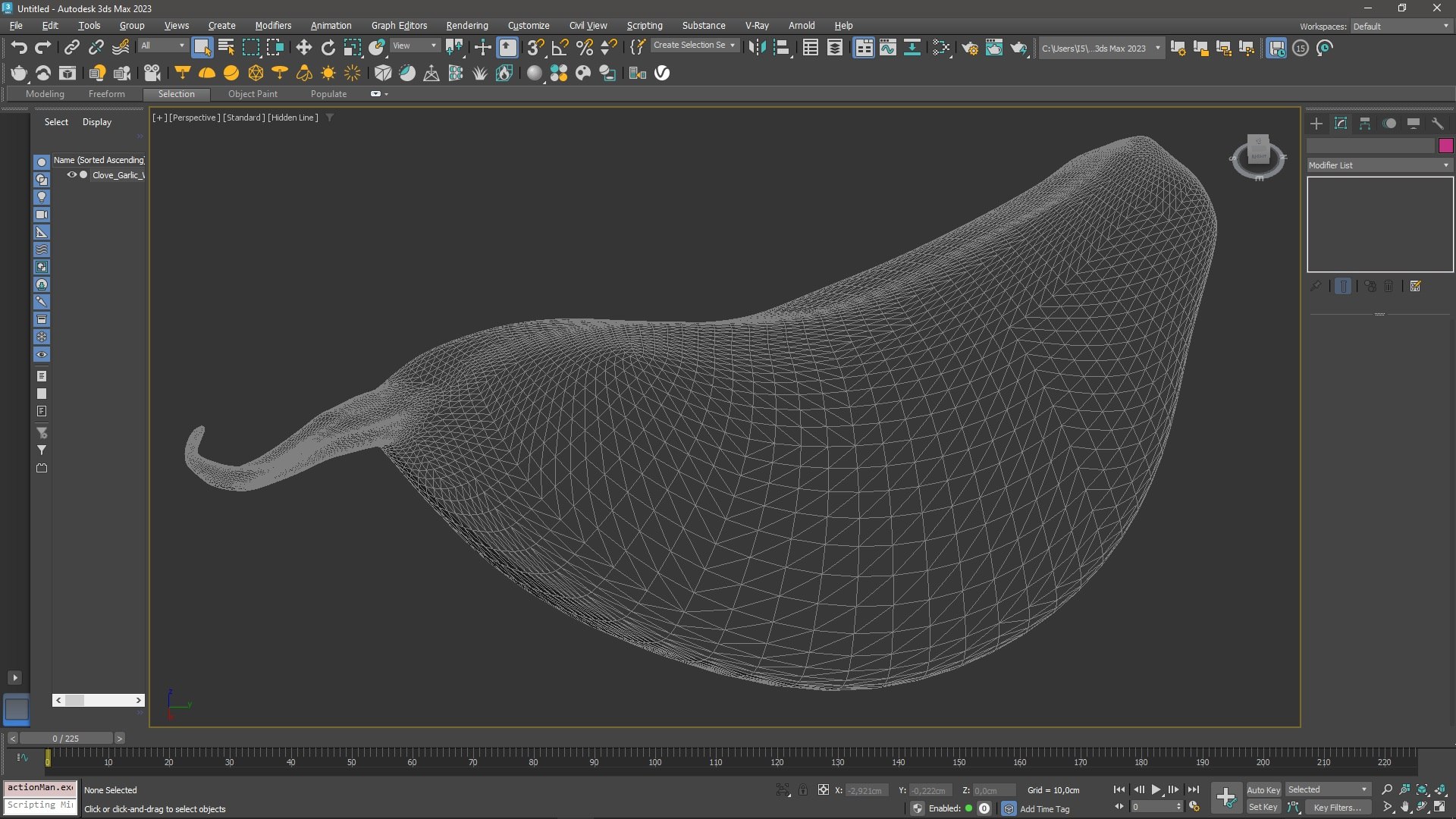 Clove Garlic White for 3D Print 3D model preview