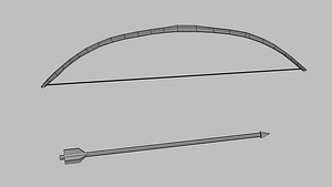 Low poly Bow and Arrow