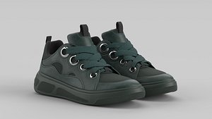 Skater Green Shoe Sneaker 3D model