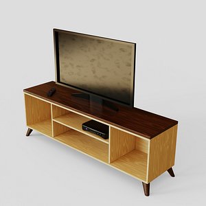 Modern TV Unit wood 3D