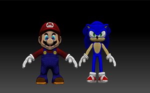 3d model mario sonic