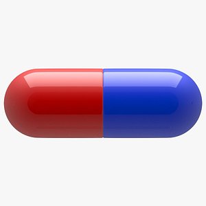 blue red pill 3d model