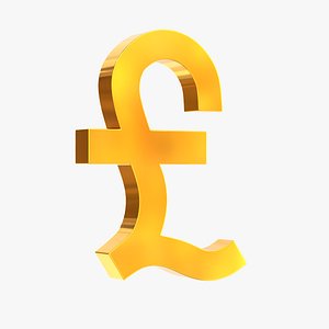 Pound currency sign 3D model