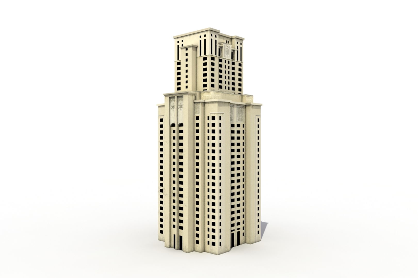 3d tall building oriental model