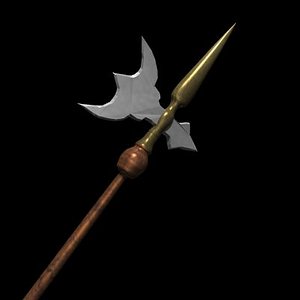 medieval spear obj