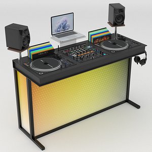 Pioneer Portable DJ Booth Yellow model