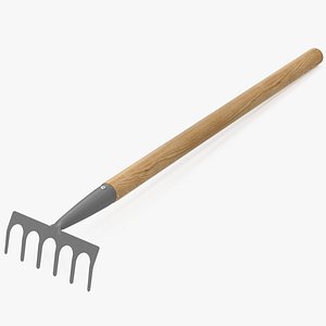 Small Garden Rake Generic 3D Model