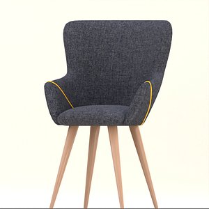 Modern chair for interiors Low-poly