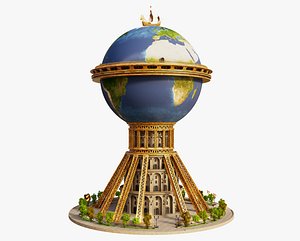 The Columbus Monument in Madrid 3D model
