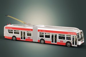 San Francisco Trolleybus SFMTA MUNI 3D model