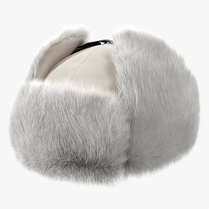 3D model trapper winter hat fur